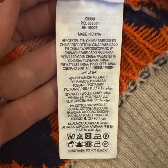 Boden Multicolor Argyle Knit Vest size Medium - Picture 3 of 3